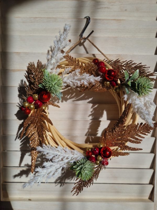 Petite couronne osier Noël – Image 4
