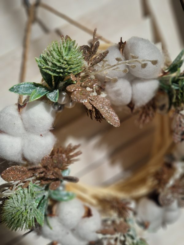 Petite couronne osier Noël – Image 2