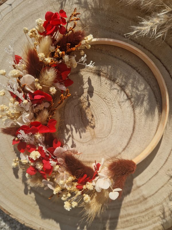 Couronne bambou fleurs séchées – Image 2