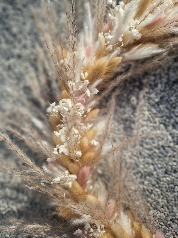 Couronne acier fleurs séchées – Image 2