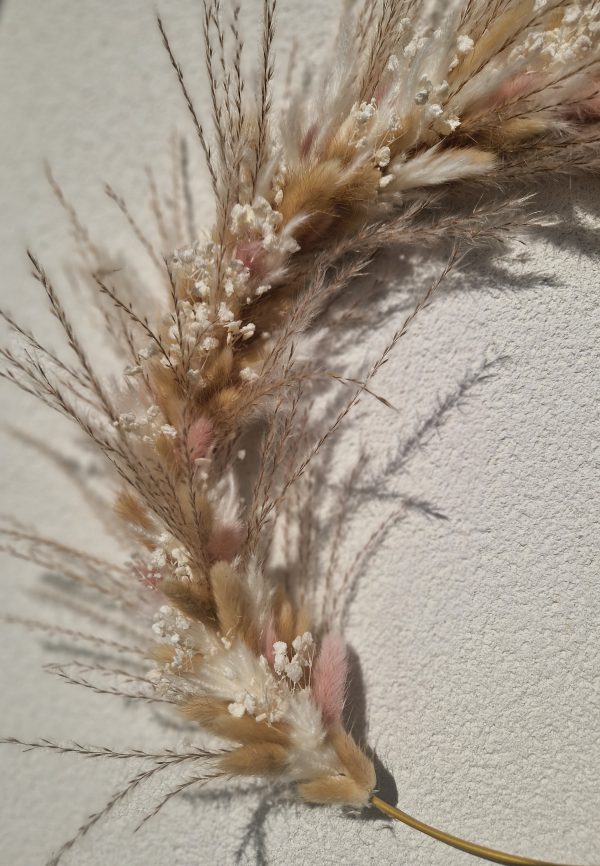 Couronne acier fleurs séchées – Image 4